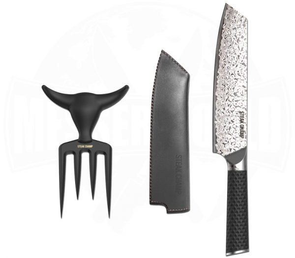 Steak Champ Black Pearl Geschenkset Wagyu Damast