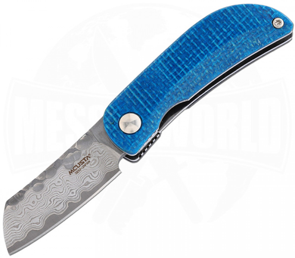 Mcusta Petit Blue/Black Micarta Damascus MC-212D