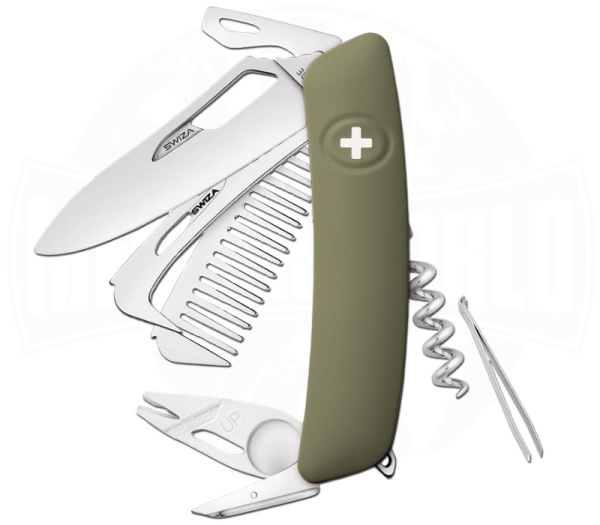  SWIZA SH09R Horse & Tick Tool Olive – Schweizer Taschenmesser