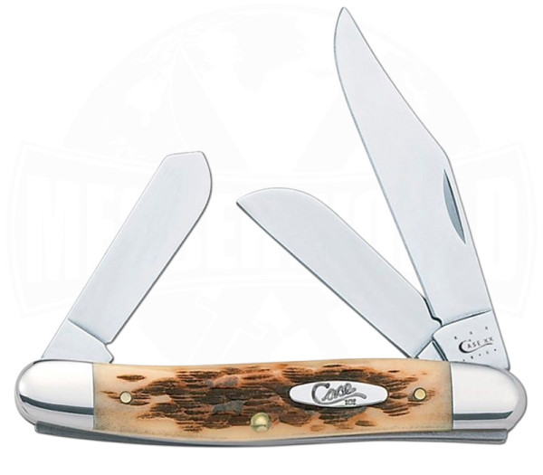 Case Knives SS Amber Bone Stockman