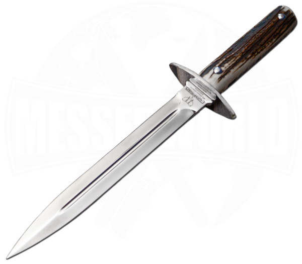 Cudeman Hirschhorn 113-C Dolch Jagdmesser mit Hirschhorngriff