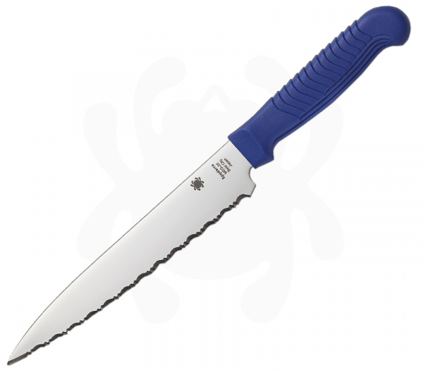 Spyderco Kitchen Utility Knife Blau Serrated