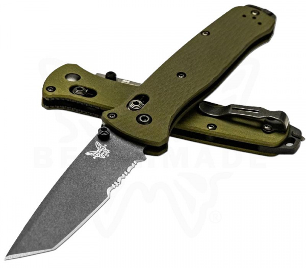 Benchmade Bailout Tanto Einsatzmesser in Woodland Green 537SGY-1