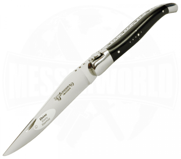 Abrac Laguiole Messer mit Ebenholz-Griffschalen - Hirtenkreuz mit Micropins