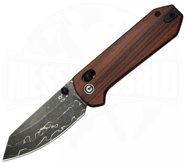 Civivi Yonder Crossbar Cuibourtia Damascus Messer