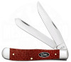 CS Dark Red Micarta Smooth Trapper