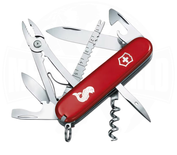 Victorinox Angler Red Schweizer Taschenmesser mit Angellöser und Fischentschupper