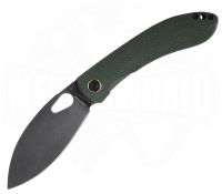 Nightshade TH Black Stonewash Green Micarta
