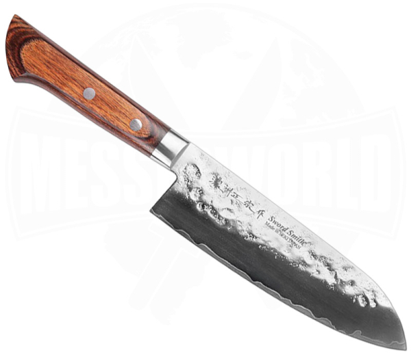 Satake Cutlery Santoku AUS-8 San Mai Nashiji 17 cm