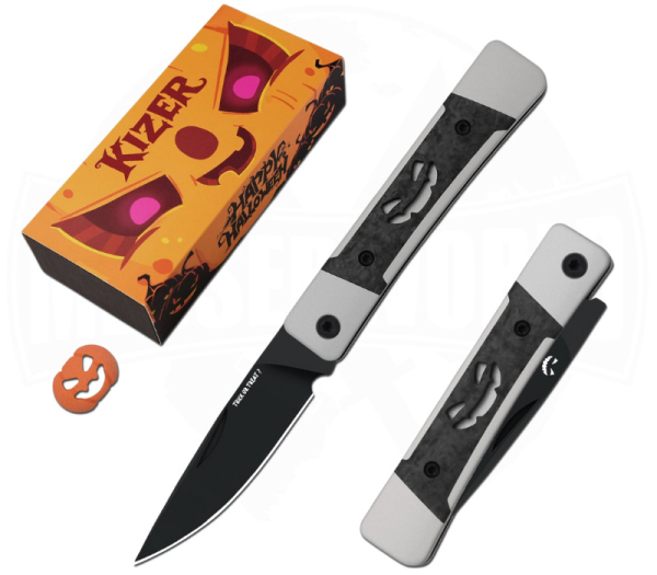 Kizer Little Grand Aluminium CF Halloween Klappmesser