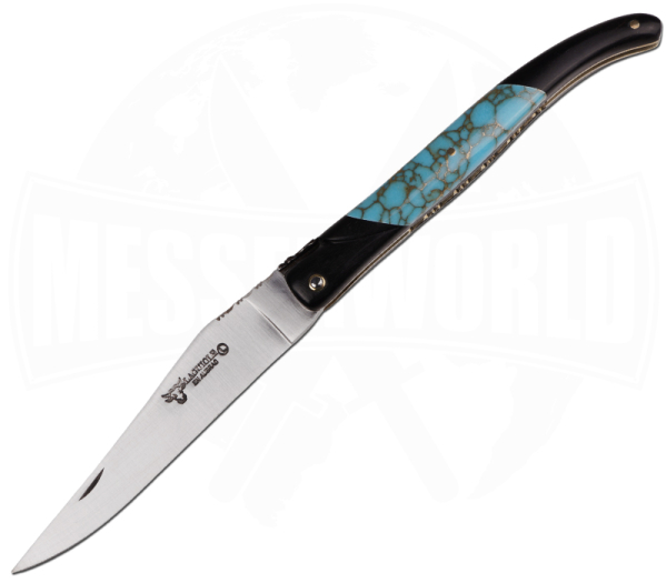 Laguiole en Aubrac Ebony Turquoise Gold Brass