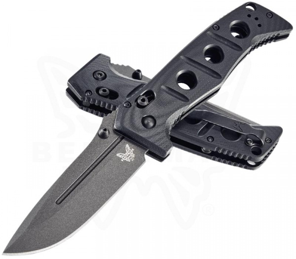 Benchmade Adamas Grey Cerakote - funktionales Taktikmesser mit CruWear-Klinge