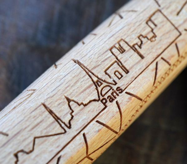 Décalé Série City Paris Beech CFPARH with motif of the city of Paris