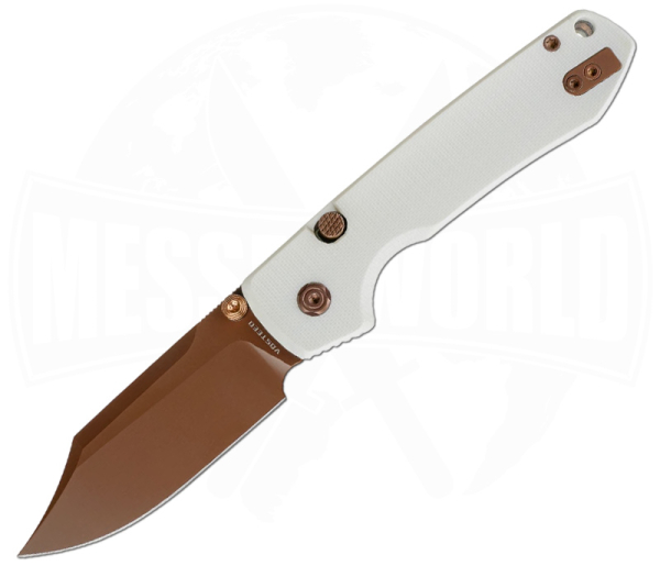 Vosteed Raccoon Top-Lock White G10/ Copper Dune Bowie