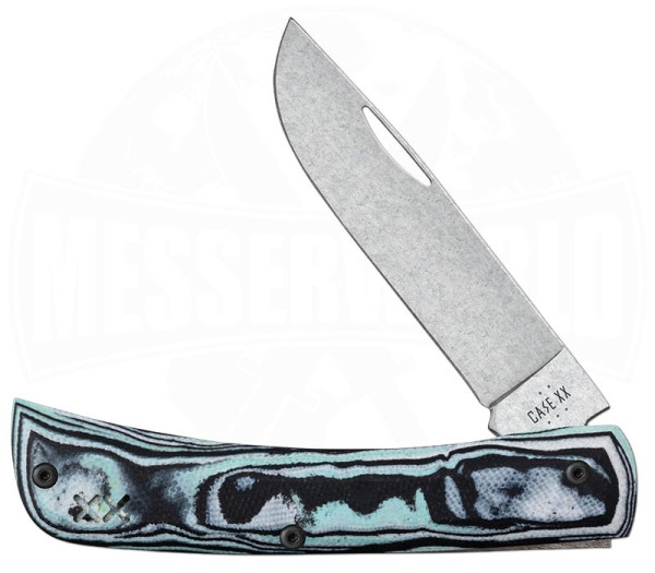 Case Knives S35VN Seafoam Green Burl G10 Sod Buster® Jr