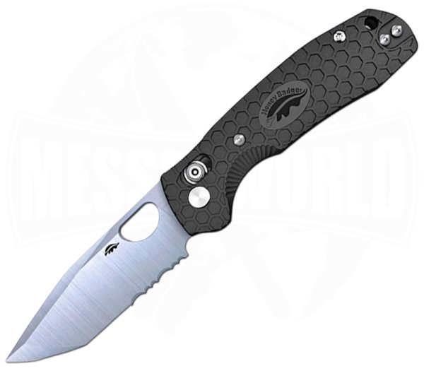 Honey Badger Medium-Large Tanto Black Serrated
