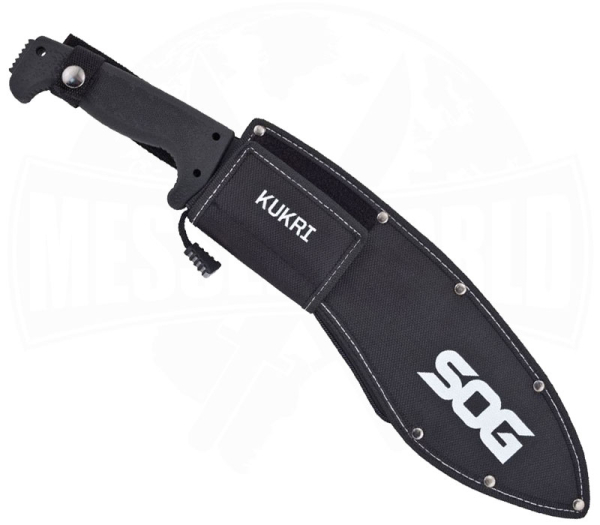SOG Sogfari Kukri Machete schwarz beschichtete Machete mit Sägefunktion Messerworld.en