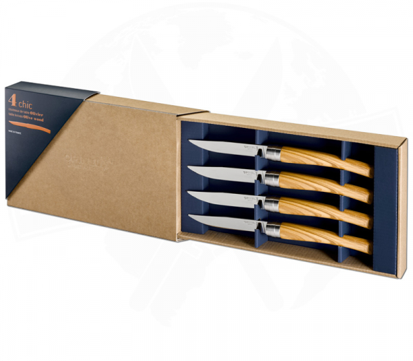 Opinel Table Chic II Olivenholz 254629 Messer-Set