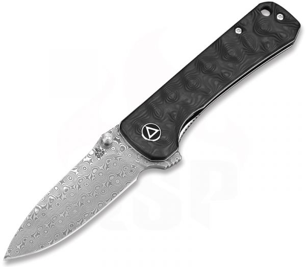 QSP Hawk Damascus Carbon Fiber Gentlemanmesser