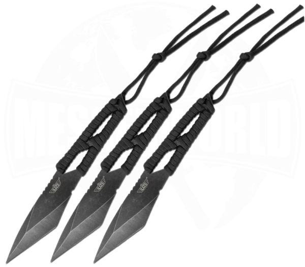 UZI Wurfmesser-Set Black Paracord KTRW007