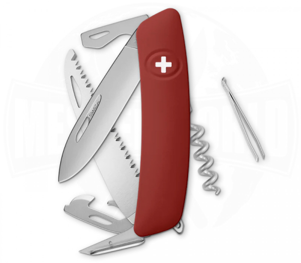 Swiza D05 AM Schweizer Taschenmesser mit Arretierung in Rot