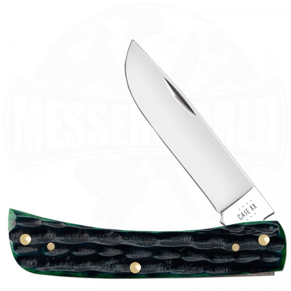 Case Knives Sod Buster Jr Hunter Green Bone