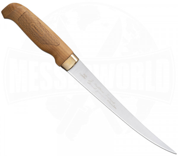 Marttiini Superflex Filiermesser 19 cm Brauner Holzgriff Flexible Klinge