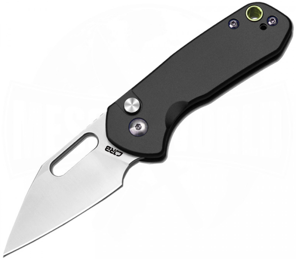 CJRB Mini Pyrite Black Aluminium Button-Lock Folder