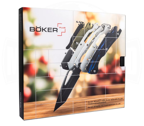 Böker Plus Adventskalender 2026 DTK mit 24 Türchen zum Selberbauen eines Taschenmessers