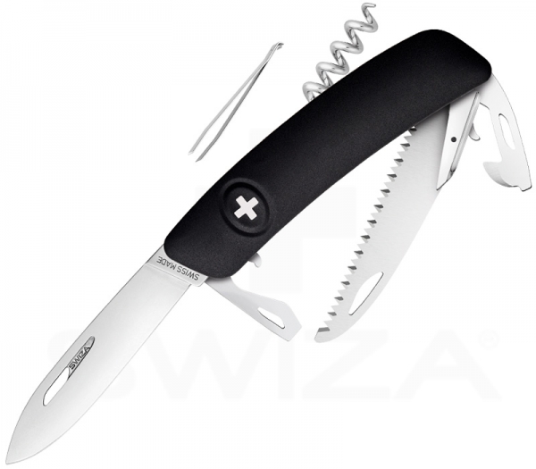 Swiza D05 Black Pocket Knife with Inox Sage