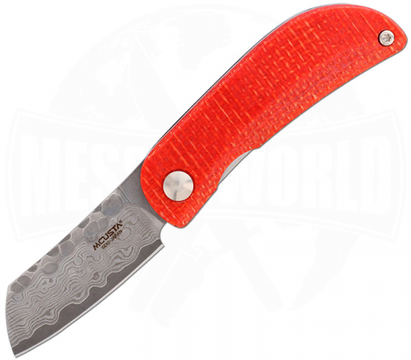 Mcusta Petit Orange/Blue Micarta Damascus MC-123D