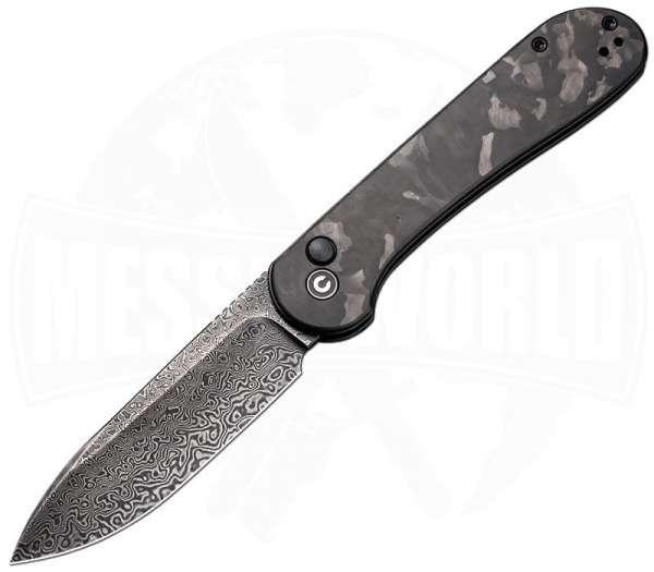 CIVIVI Elementum Damast Button Lock Carbon