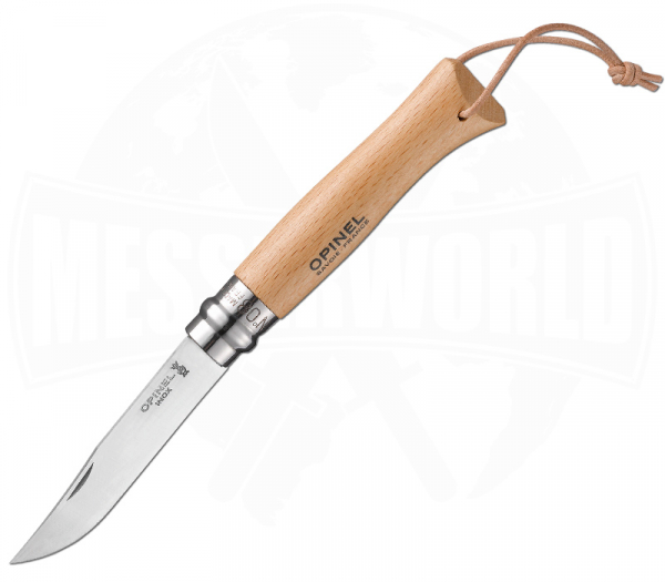 Opinel No. 08 Baroudeur Beech Pocket Knife Lanyard
