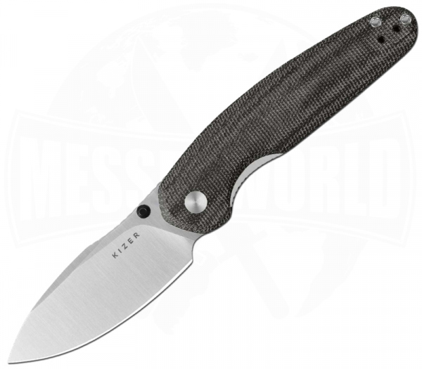 KIZER Meteora Black Micarta robustes EDC Taschenmesser